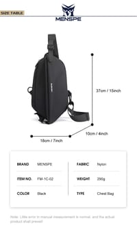 MENSPE Men Bag Nylon Chest Pack_img_9