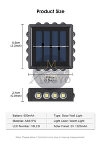 🔰✅Auoyo 2PCS Solar Wall Lamp Outdoor_img_7