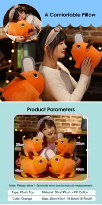 HelloKimi Plush Toys Chainsaw Anime Man_img_4