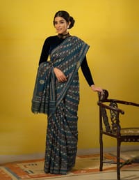 Elegant Jamdani Black Sharee  – Timeless Bengali Heritage_img_0