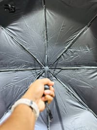 Premium 8-Ribs Automatic Folding Umbrella - White_img_2