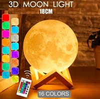 Rechargeable 3D Moon Lamp With Remote -18 CM_img_0