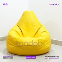 XXXL High Long Bean Bag Chair Yellow Color_img_1