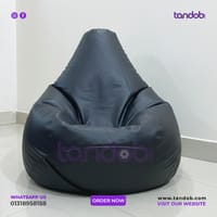 XXXL High Long Bean Bag Chair Black Color_img_1