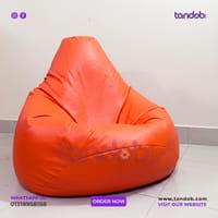 XXXL High Long Bean Bag Chair Orange Color_img_1