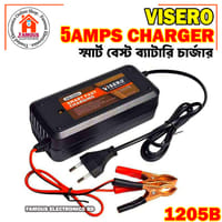 12V 5A VIO-1205B Smart Fast Battery Charger for Solar Car IPS Strip Light LED Acid Battery - Multimeter for Accurate Measurements and Monitoring by Power Flash_img_0