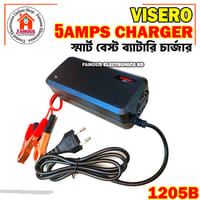 12V 5A VIO-1205B Smart Fast Battery Charger for Solar Car IPS Strip Light LED Acid Battery - Multimeter for Accurate Measurements and Monitoring by Power Flash_img_4