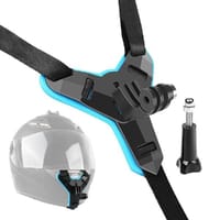 Helmet Chin Mount and Mobile Holder For Smartphone & Action Camera- Black & Blue_img_1