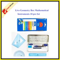 Livo Geometry Box Mathematical Instruments 10 pcs Set_img_0