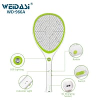 Weidasi WD-966A Rechargeable Mosquito Bat | LED Light | 4V 400mAh Battery | AC Input & Cable_img_0