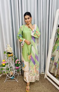 Parrot green Three Piece_img_4