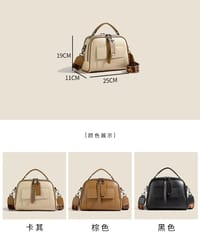 High end ladies' handbag multi-layer large capacity commuting bag(Cream)_img_3