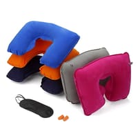 3 In 1 Travel Kit Set - Neck Pillow, Eye Mask, Ear Bud_img_1