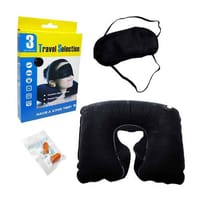 3 In 1 Travel Kit Set - Neck Pillow, Eye Mask, Ear Bud_img_2