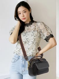 New Sac a Main Women Handbag soft small Shoulder Pu Leather Tote Hand Bags for Ladies(Black)_img_2