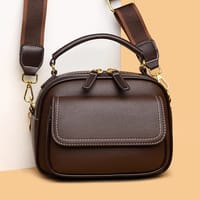 New Sac a Main Women Handbag soft small Shoulder Pu Leather Tote Hand Bags for Ladies(coffee)_img_4