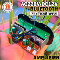 AC220V-DC12V T5 Bass Amplifier Board Car Amplifier Radio Audio Digital Amplifier USB TF Remote Control_img_1