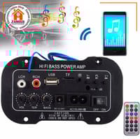 AC220V-DC12V T5 Bass Amplifier Board Car Amplifier Radio Audio Digital Amplifier USB TF Remote Control_img_7