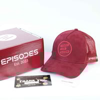 Iconic Maroon Suede Trucker Cap_img_5