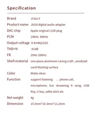 Jcally JA10I Lightning To 3.5mm Converter_img_9