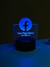 Customizable Facebook Logo Design Acrylic Multicolor Night Lamp_img_0