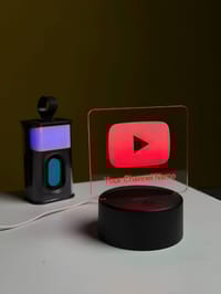 Customizable Youtube Logo Design Acrylic Multicolor Night Lamp_img_1