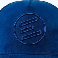 Iconic Navy Blue Suede Trucker Cap_img_2
