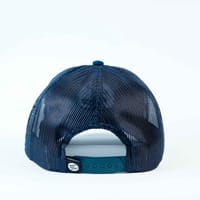 Iconic Navy Blue Suede Trucker Cap_img_3