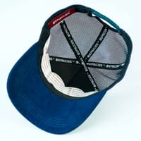 Iconic Navy Blue Suede Trucker Cap_img_4