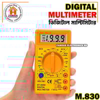 Digital Multimeter -Voltmeter, Ammeter, Ohm Meter Test Probe DC, AC LCD Display AC 750V DC 1000V Buzzer With Overload Protection_img_2