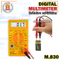 Digital Multimeter -Voltmeter, Ammeter, Ohm Meter Test Probe DC, AC LCD Display AC 750V DC 1000V Buzzer With Overload Protection_img_1