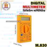 Digital Multimeter -Voltmeter, Ammeter, Ohm Meter Test Probe DC, AC LCD Display AC 750V DC 1000V Buzzer With Overload Protection_img_7