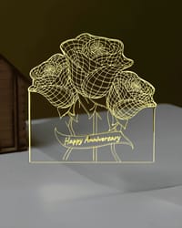 GearUP Acrylic Multicolor Night Lamp (Only Acrylic) Anniversary Rose_img_0