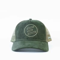 Iconic Olive Suede Trucker Cap_img_1