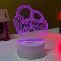 GearUP Acrylic Multicolor Night Lamp (3D Love Lock)_img_0