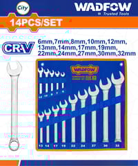 ১৪ পিস কম্বিনেশন স্প্যানার সেট ৬ থেকে ৩২ মিমি পর্যন্ত WADFOW WSP1M14_img_0
