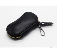 KroyShala Leather Key Ring Wallet – Black Key Holder Pouch Box for Men & Women – Durable Money Bag Style Organizer_img_2