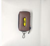 KroyShala Cat Design Leather Key Holder for Men – Zipper Wallet Keychain for Car, Bike, Bikers, Home & Office Use – 100% Genuine Leather_img_1