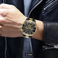 NOTIONR Waterproof Mens Watches Classic Stainless Steel Date Quartz Wrist Watch 008_img_1
