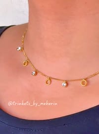 Circle stone charm neckpiece_img_0