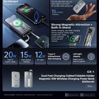 REMAX CX-1 MAGNETIC wireless 15W foldable 5000 MaH_img_2