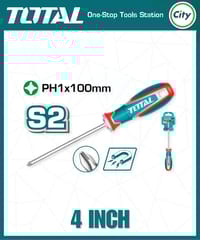 ৪ ইঞ্চি স্টার স্ক্রু ড্রাইভার পাওয়ারফুল ম্যাগনেটিক টিপ TOTAL TSDPH1100_img_0