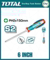 ৬ ইঞ্চি হেভি স্টার স্ক্রু ড্রাইভার পাওয়ারফুল ম্যাগনেটিক টিপ TOTAL TSDPH2150_img_0