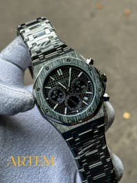 Audemars Piguet Royal Oak Chronograph Black Dial-Silver Stainless Steel AA_img_0