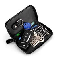 KroyShala Leather Key Organizer – Wallet Style Money Pouch with Key Ring – Chocolate Edition_img_1