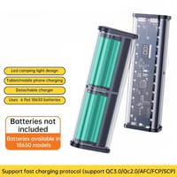Fast Charging 6PCS 18650 Battery Power Bank Case with White LED Light_img_7