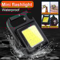 Mini LED Keychain Flashlights Multifunctional Portable COB Work Light USB..._img_3