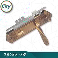 উচ্চ সুরক্ষার স্ট্যান্ডার্ড সাইজের হ্যান্ডেল লক প্রধান দরজার জন্য কফি রঙের দরজার লক Door Lock_img_2