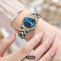 Elegant Women's-Shaped Dial Elegant Men'S Quartz Watch - Ipx7 Waterproof Rating Luminous Date And Day Display Alloy Strap - Fashionable And Trendy Versatile For Casual Wear Ideal Gift For Li  38_img_0