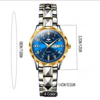 Elegant Women's-Shaped Dial Elegant Men'S Quartz Watch - Ipx7 Waterproof Rating Luminous Date And Day Display Alloy Strap - Fashionable And Trendy Versatile For Casual Wear Ideal Gift For Li  38_img_2